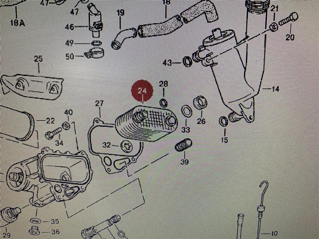 PORSCHE 924S 944 944S OIL COOLER ELEMENT RADIATOR P/n. 94410716501