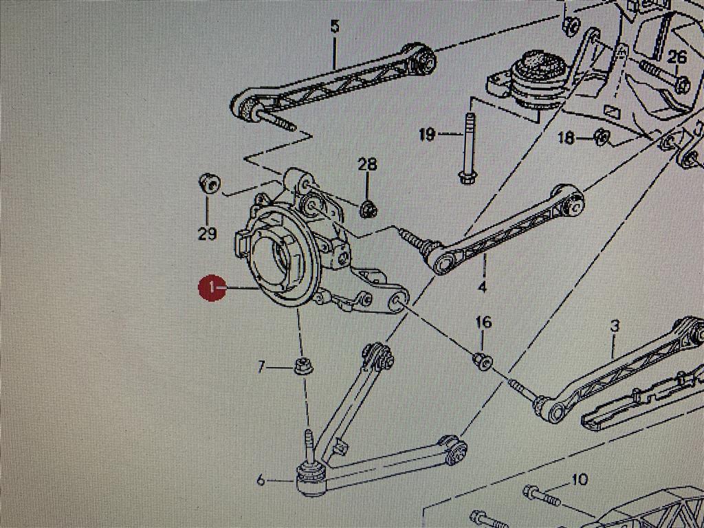 Porsche 993 Rear Upright Porsche 993 Rear Hub Porsche 993 Rear Wheel ...