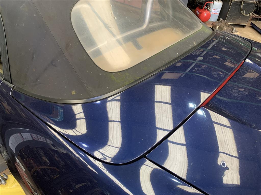 Porsche Boxster Tonneau Cover In Lapis Blue Boxster Roof Clam Shell In ...