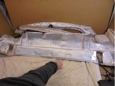 Porsche 993 Rear Bumper Heat Shield 99350547500 FOR REPAIR Sub Stn Shelf E Gaps